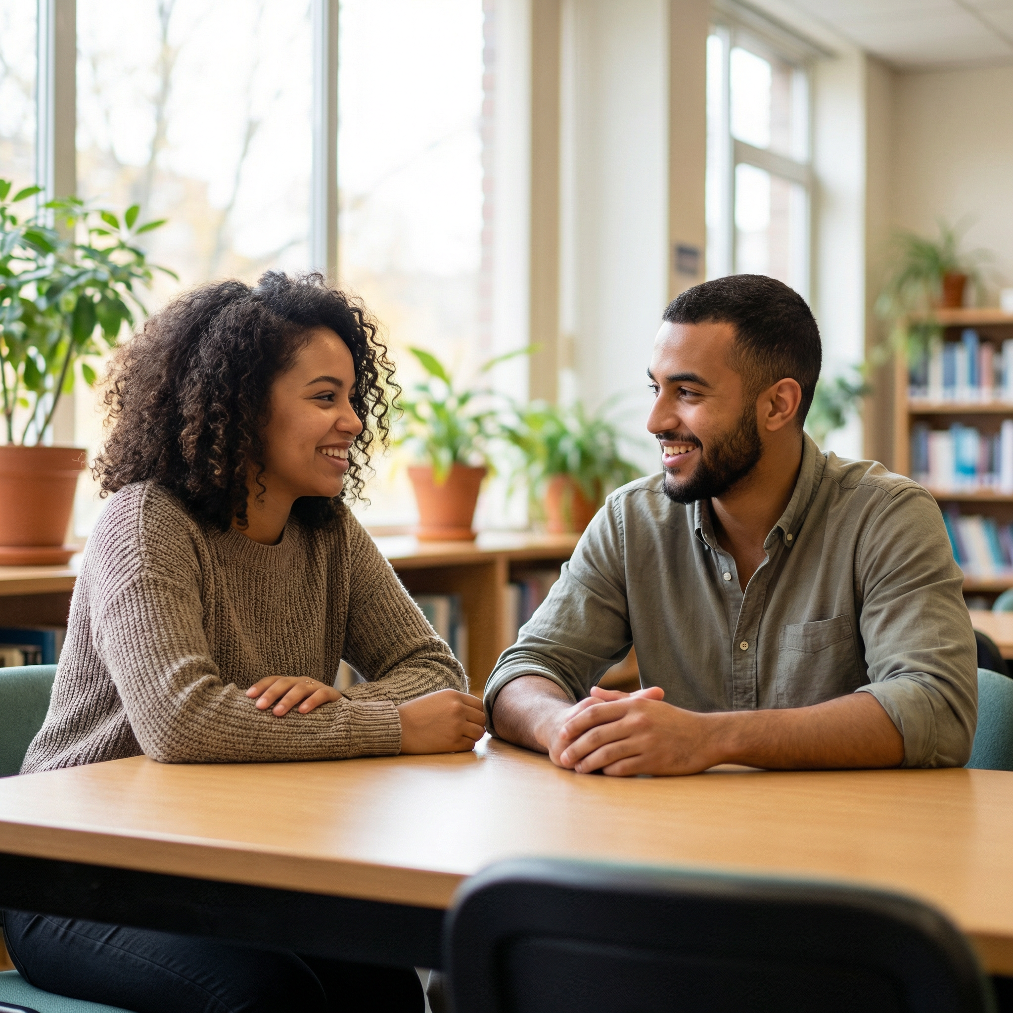 Students engaged in dialogue